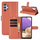 For Samsung Galaxy A32 5G Litchi Texture Horizontal Flip Protective Case with Holder & Card Slots & Wallet(Brown) - 1