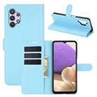 For Samsung Galaxy A32 5G Litchi Texture Horizontal Flip Protective Case with Holder & Card Slots & Wallet(Blue) - 1