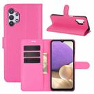 For Samsung Galaxy A32 5G Litchi Texture Horizontal Flip Protective Case with Holder & Card Slots & Wallet(Rose Red) - 1