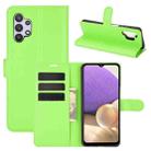For Samsung Galaxy A32 5G Litchi Texture Horizontal Flip Protective Case with Holder & Card Slots & Wallet(Green) - 1