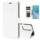 For OnePlus 9 R64 Texture Single Horizontal Flip Protective Case with Holder & Card Slots & Wallet& Photo Frame(White) - 1