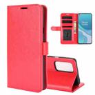 For OnePlus 9 R64 Texture Single Horizontal Flip Protective Case with Holder & Card Slots & Wallet& Photo Frame(Red) - 1