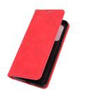 For OnePlus 9 Retro-skin Business Magnetic Suction Leather Case with Holder & Card Slots & Wallet(Red) - 3