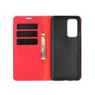 For OnePlus 9 Retro-skin Business Magnetic Suction Leather Case with Holder & Card Slots & Wallet(Red) - 4