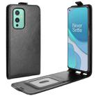For OnePlus 9 R64 Texture Single Vertical Flip Leather Protective Case with Card Slots & Photo Frame(Black) - 1