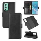 For OnePlus 9 Dual-side Magnetic Buckle Horizontal Flip Leather Case with Holder & Card Slots & Wallet(Black) - 1