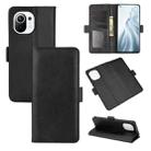 For Xiaomi Mi 11 Dual-side Magnetic Buckle Horizontal Flip Leather Case with Holder & Card Slots & Wallet(Black) - 1