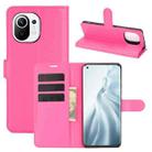 For Xiaomi Mi 11 Litchi Texture Horizontal Flip Protective Case with Holder & Card Slots & Wallet(Rose red) - 1