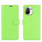 For Xiaomi Mi 11 Litchi Texture Horizontal Flip Protective Case with Holder & Card Slots & Wallet(Green) - 2