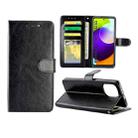 For Samsung Galaxy A52 5G / 4G Crazy Horse Texture Leather Horizontal Flip Protective Case with Holder & Card Slots & Wallet & Photo Frame(Black) - 1