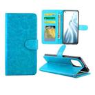 For Xiaomi Mi 11 Crazy Horse Texture Leather Horizontal Flip Protective Case with Holder & Card Slots & Wallet & Photo Frame(Baby Blue) - 1