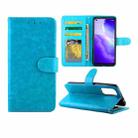 For OPPO Reno5 5G Crazy Horse Texture Leather Horizontal Flip Protective Case with Holder & Card Slots & Wallet & Photo Frame(Baby Blue) - 1