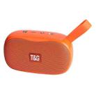 T&G TG173 TWS Subwoofer Bluetooth Speaker With Braided Cord, Support USB / AUX / TF Card / FM(Orange) - 1