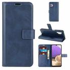 For Samsung Galaxy A32 4G Retro Calf Pattern Buckle Horizontal Flip Leather Case with Holder & Card Slots & Wallet(Blue) - 1