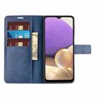 For Samsung Galaxy A32 4G Retro Calf Pattern Buckle Horizontal Flip Leather Case with Holder & Card Slots & Wallet(Blue) - 4