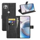 For Motorola One 5G Ace Retro Calf Pattern Buckle Horizontal Flip Leather Case with Holder & Card Slots & Wallet(Black) - 1