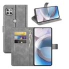 For Motorola One 5G Ace Retro Calf Pattern Buckle Horizontal Flip Leather Case with Holder & Card Slots & Wallet(Grey) - 1