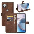 For Motorola One 5G Ace Retro Calf Pattern Buckle Horizontal Flip Leather Case with Holder & Card Slots & Wallet(Dark Brown) - 1