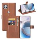 For Motorola One 5G Ace Retro Calf Pattern Buckle Horizontal Flip Leather Case with Holder & Card Slots & Wallet(Light Brown) - 1