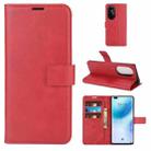 For Huawei Nova 8 Pro 5G Retro Calf Pattern Buckle Horizontal Flip Leather Case with Holder & Card Slots & Wallet(Red) - 1