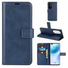 For Huawei Nova 8 Pro 5G Retro Calf Pattern Buckle Horizontal Flip Leather Case with Holder & Card Slots & Wallet(Blue) - 1