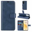 For Huawei Nova 8 5G Retro Calf Pattern Buckle Horizontal Flip Leather Case with Holder & Card Slots & Wallet(Blue) - 1