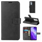 For OPPO Reno5 5G Retro Calf Pattern Buckle Horizontal Flip Leather Case with Holder & Card Slots & Wallet(Black) - 1