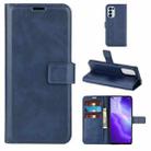 For OPPO Reno5 5G Retro Calf Pattern Buckle Horizontal Flip Leather Case with Holder & Card Slots & Wallet(Blue) - 1