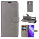 For OPPO Reno5 5G Retro Calf Pattern Buckle Horizontal Flip Leather Case with Holder & Card Slots & Wallet(Grey) - 1