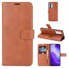 For OPPO Reno5 5G Retro Calf Pattern Buckle Horizontal Flip Leather Case with Holder & Card Slots & Wallet(Light Brown) - 1