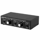 B052 2 In 2 Out Power Amplifier Speaker Selection Switcher with Volume Adjustment, 2 Power Amplifiers Audio Switcher Switch Distribution Comparator, 200W Per Channel - 1