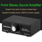 B053 Front Stereo Sound Amplifier Headphone Speaker Amplifier Booster with Volume Adjustment, 2-Way Mixer, USB 5V Power Supply, US Plug - 12