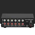 B055 5-Channel Active Stereo Mixer Multi-Channel Mixer with Independent Volume Adjustment  & USB 5V Power Output & Headphone Monitoring, US Plug - 5