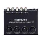 1-In 4-Out Front Stereo Signal Amplifier, Independent Output Volume Adjustment RCA Interface No Loss  Allocator, US Plug - 7