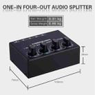 1-In 4-Out Front Stereo Signal Amplifier, Independent Output Volume Adjustment RCA Interface No Loss  Allocator, US Plug - 8