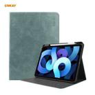 ENKAY ENK-8024 Cow Texture PU Leather + TPU Smart Case with Pen Slot foriPad Air 2022 / 2020 10.9 / iPad Pro 11 (2018)(Green) - 1