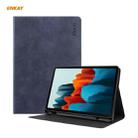 ENKAY ENK-8026 Cow Texture PU Leather + TPU Smart Case with Pen Slot for Samsung Galaxy Tab S8 / Galaxy Tab S7 11.0 T870 / T875(Dark Blue) - 1