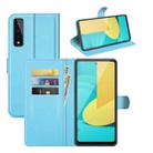 For LG Stylo 7 5G Litchi Texture Horizontal Flip Protective Case with Holder & Card Slots & Wallet(Blue) - 1