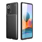 For Xiaomi Redmi Note 10 4G Carbon Fiber Texture Shockproof TPU Case(Black) - 1