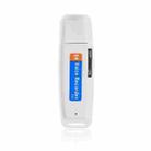 SK001 Professional Rechargeable U-Disk Portable USB Digital Audio Voice Recorder Pen Support TF Card Up to 32GB Dictaphone Flash Drive(White) - 1