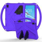 For Lenovo Tab E10 TB-X104F EVA Flat Anti Falling Protective Case Shell with Holder(Purple) - 1