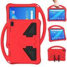 For Lenovo Tab 4 10(TB-X304F/N) EVA Flat Anti Falling Protective Case Shell with Holder(Red) - 1