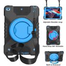 For iPad 10.2 2021 / 2020 / 2019 PC + Silicone Shockproof Combination Case with 360 Degree Rotating Holder & Handle & Shoulder Strap(Black+Blue) - 1