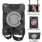 For iPad 10.2 2021 / 2020 / 2019 PC + Silicone Shockproof Combination Case with 360 Degree Rotating Holder & Handle & Shoulder Strap(Black+Gray) - 1