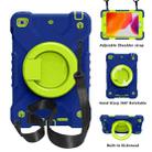 PC + Silicone Shockproof Combination Case with 360 Degree Rotating Holder & Handle & Shoulder Strap For iPad mini 5 / mini 4(Dark Blue+Green) - 1