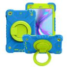 PC + Silicone Shockproof Combination Case with 360 Degree Rotating Holder & Handle & Shoulder Strap For iPad mini 5 / mini 4(Hot Pink+Blue) - 2