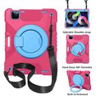 PC + Silicone Shockproof Combination Case with 360 Degree Rotating Holder & Handle & Shoulder Strap & Pen Slot For iPad Air 2022 / 2020 10.9(Hot Pink+Blue) - 1