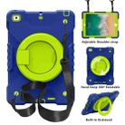 PC + Silicone Shockproof Combination Case with 360 Degree Rotating Holder & Handle & Shoulder Strap For iPad 9.7 (2017 / 2018) / Air & Air 2 / Pro 9.7(Dark Blue+Green) - 1