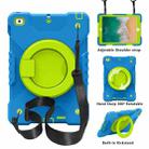 PC + Silicone Shockproof Combination Case with 360 Degree Rotating Holder & Handle & Shoulder Strap For iPad 9.7 (2017 / 2018) / Air & Air 2 / Pro 9.7(Blue+Green) - 1