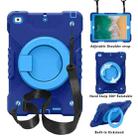 PC + Silicone Shockproof Combination Case with 360 Degree Rotating Holder & Handle & Shoulder Strap For iPad 9.7 (2017 / 2018) / Air & Air 2 / Pro 9.7(Dark Blue+Blue) - 1